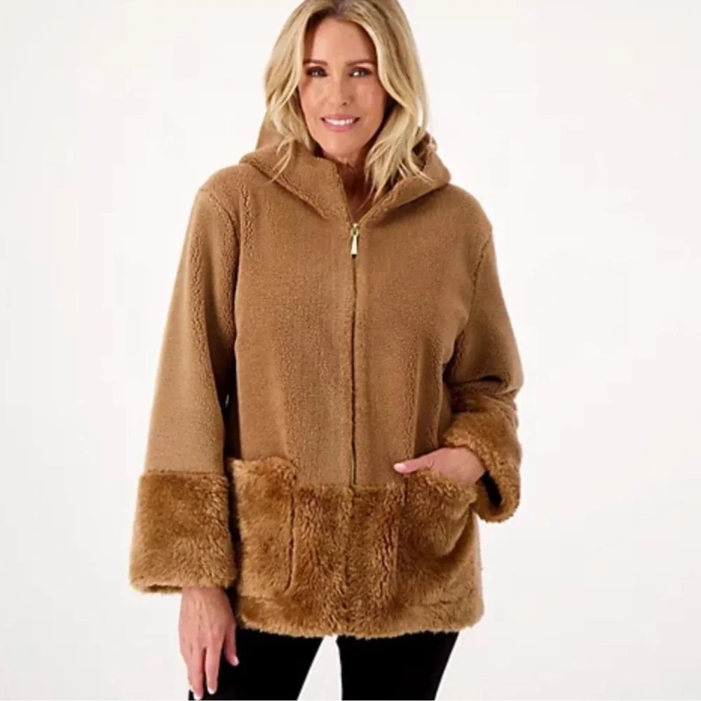 NWT Koolaburra by UGG Long-Sleeve Hooded Outerwear Fleece Jacket Size XL - Picture 6 of 8